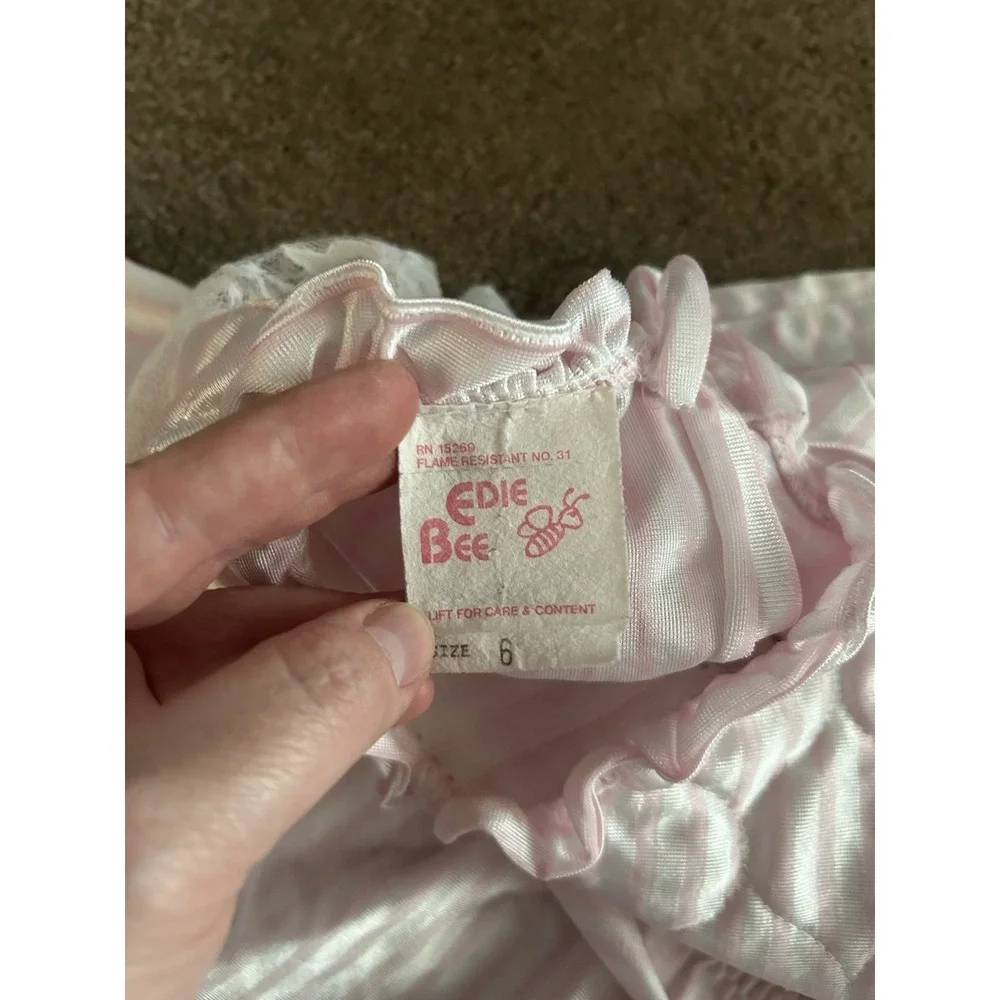 Vintage 80s/90s Edie Bee Silk Like 2 Pc Set Size Kids 6 Made In USA